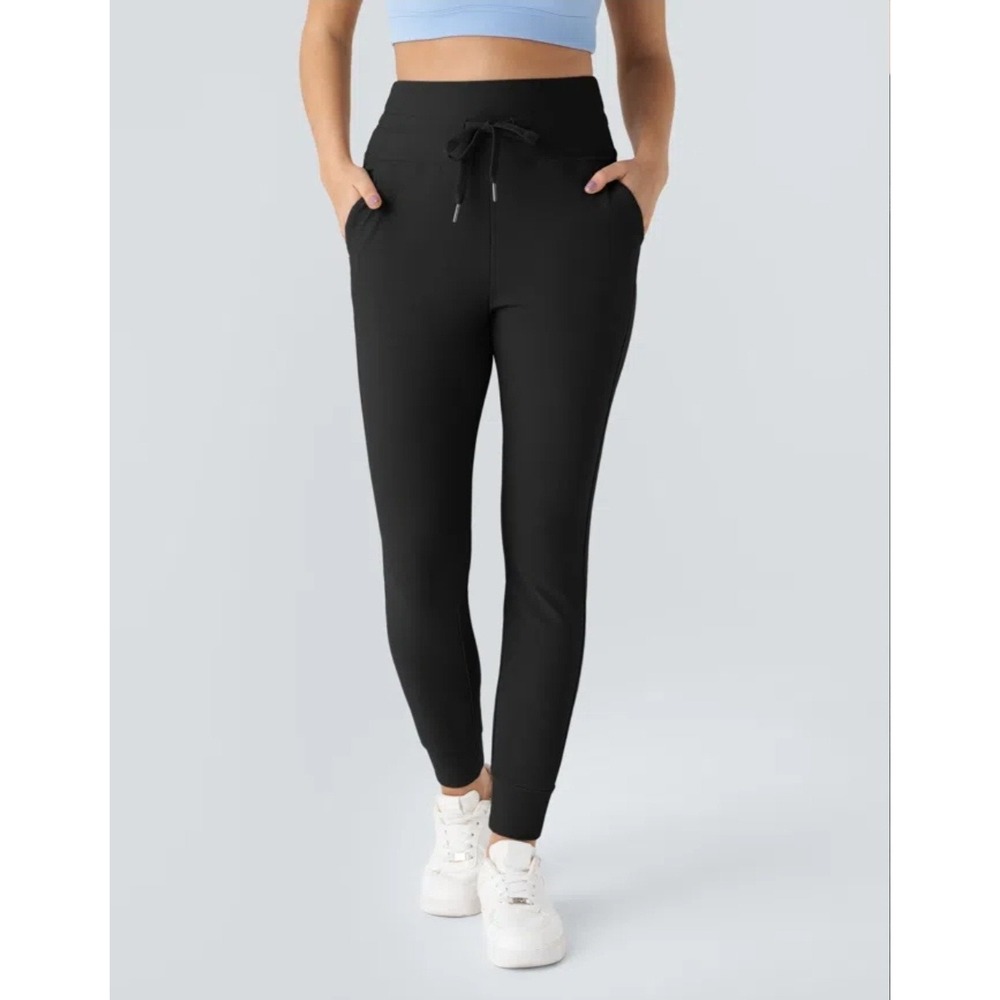 Halara Pet Hair Resistant High Waisted Joggers Black Activewear S/P Athleisure